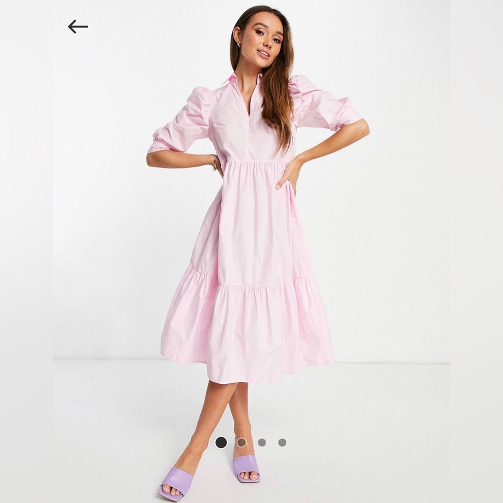 Asos pink midi dress